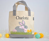 5 Personalized Easter totes, Monogram Easter Baskets