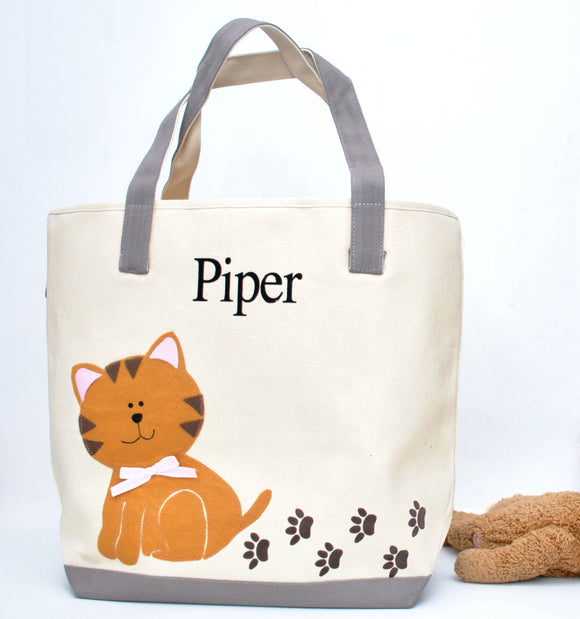 Personalized Large Cat Tote