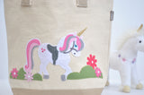 Personalized Unicorn Tote bag, Girls Preschool tote Bag