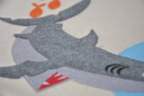 Personalized Shark Tote Bag -Medium,  Boys Preschool tote bag,  Kids Library book bag