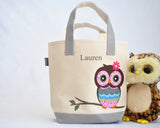 Small Personalized Owl Tote bag