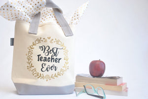 Best Teacher Ever Tote Bag Kindergarten, Preschool teacher appreciation gift