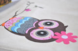 Personalized Large Owl Tote bag, Girls Preschool tote Bag